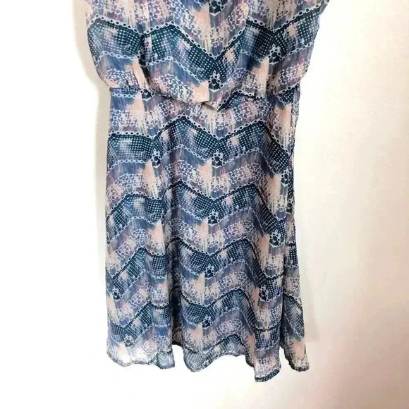 Bebop Purple Patterned Chiffon Dress Women's Size M - Picture 3 of 8